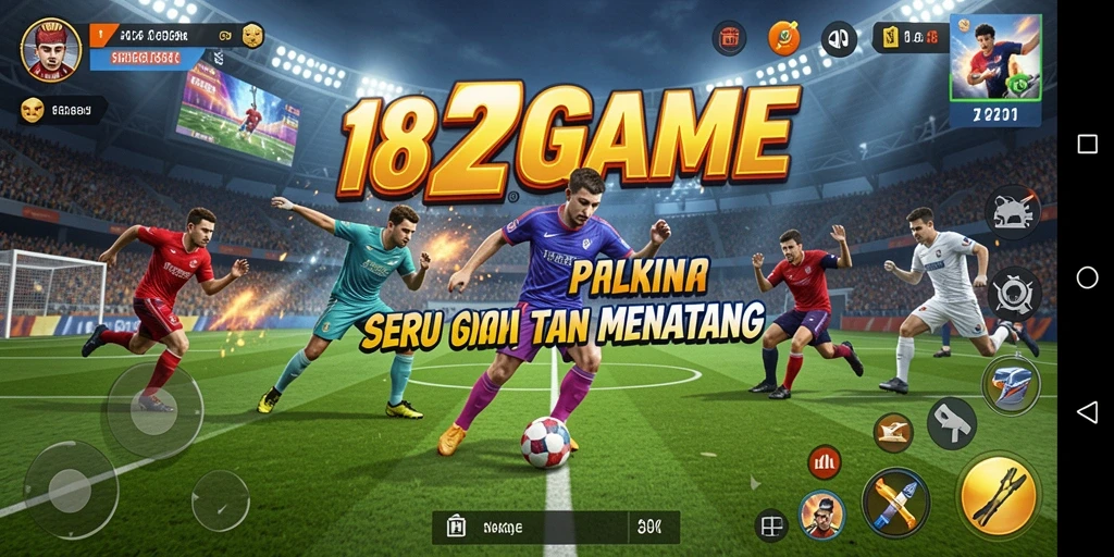 Layar permainan <strong>182GAME</strong> yang menunjukkan aksi olahraga yang dinamis.