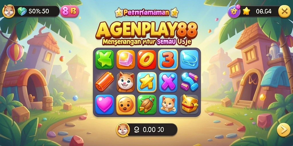 Tampilan gameplay AGENPLAY88 yang penuh warna dan menarik.