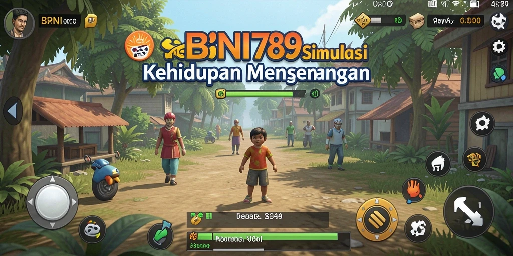 Tampilan gameplay BNI789 yang menampilkan simulasi kehidupan yang menarik.