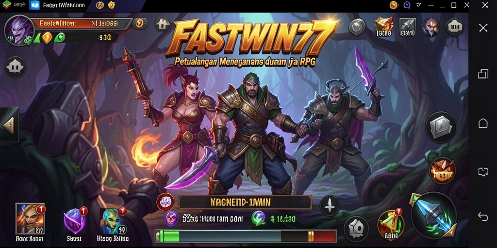 Tangkapan layar utama menunjukkan pengalaman gameplay RPG yang mendalam.