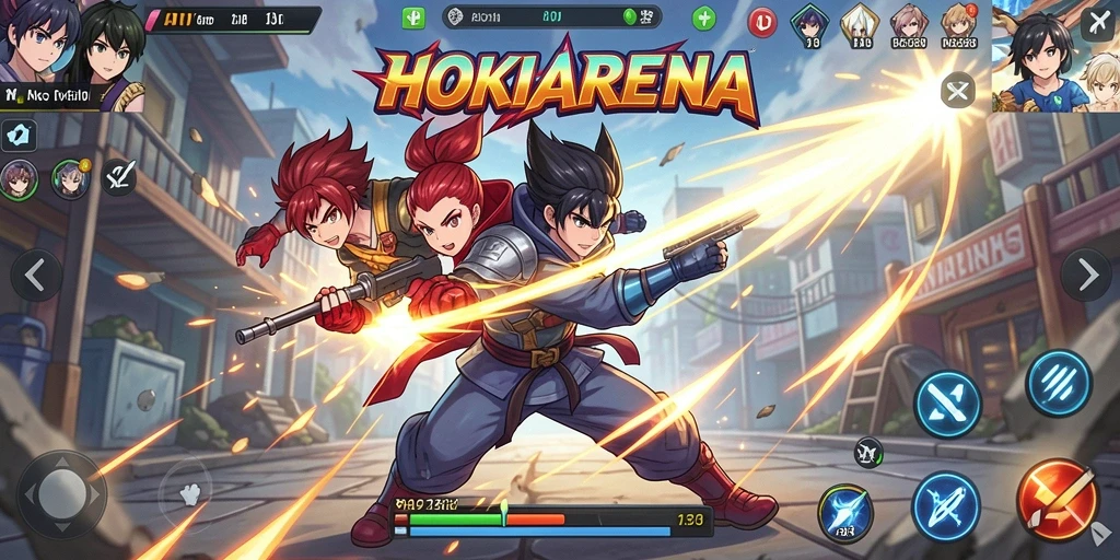 Tampilan gameplay HOKIARENA yang mendebarkan dan penuh aksi.