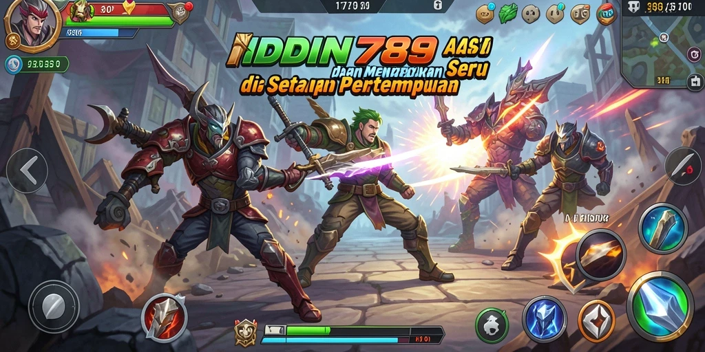 Tampilan aksi seru dari gameplay IDN789 yang mendebarkan.