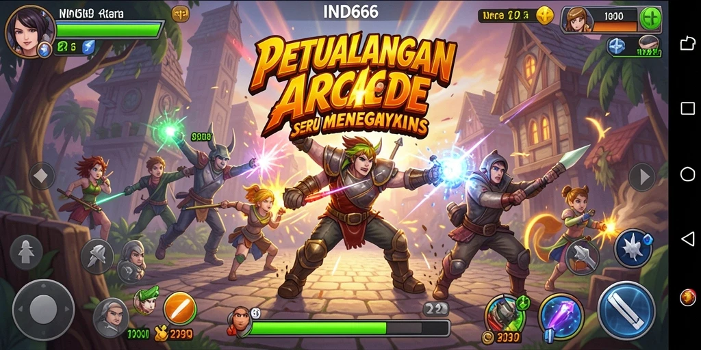Screenshot IND666 menampilkan aksi seru dalam gameplay Arcade.