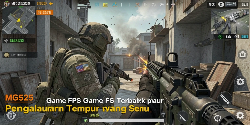Tampilan gameplay seru di MG525 dengan aksi tembak-menembak intens.