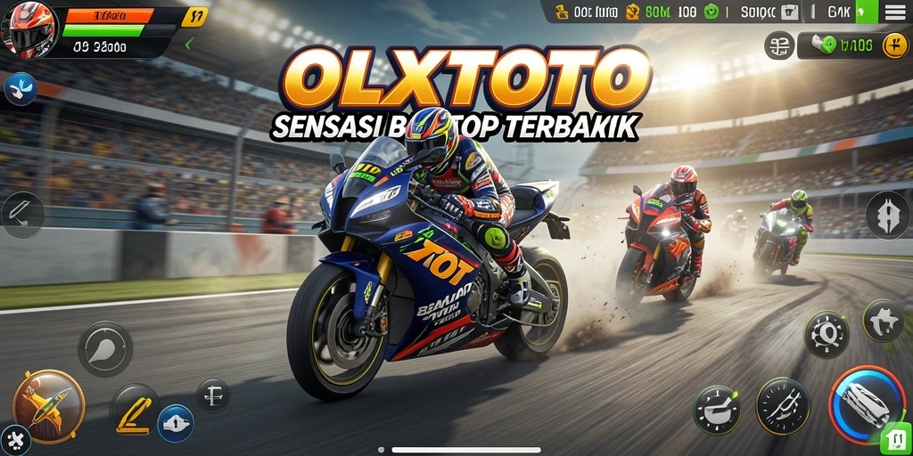 Screenshot OLXTOTO menampilkan aksi balap motor yang mendebarkan.