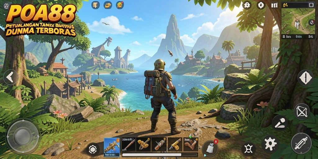 Tampilan gameplay POA88 yang memukau di dunia terbuka.
