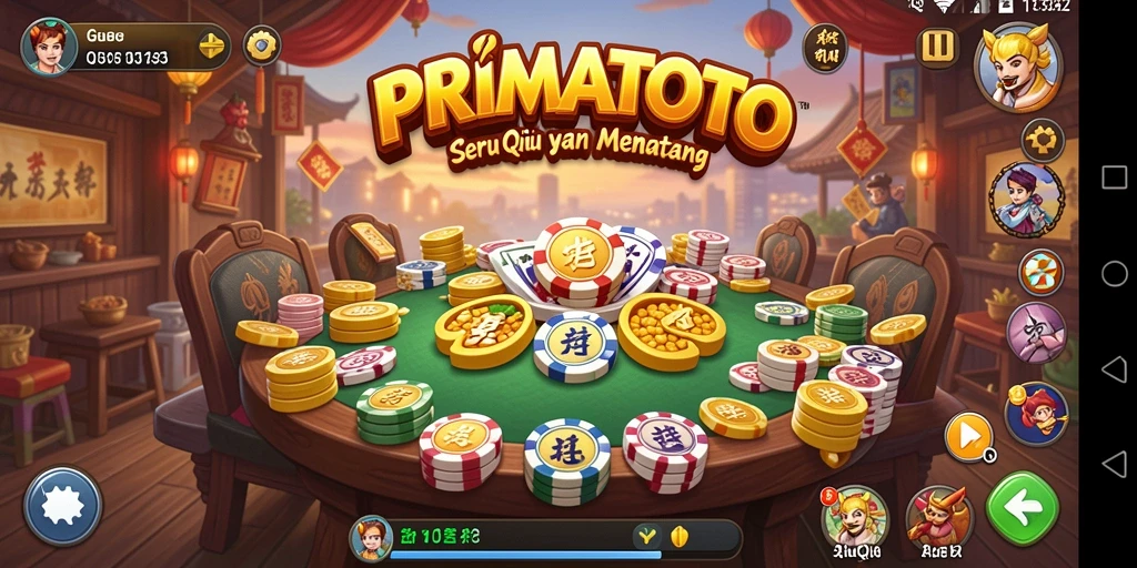 Tampilan menarik gameplay QiuQiu di PRIMATOTO.