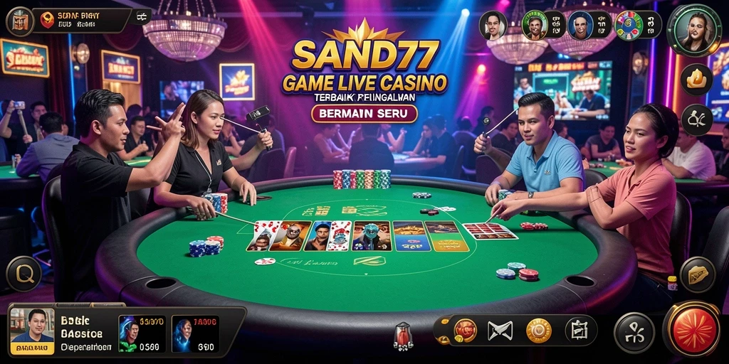 Tampilan SAND77 yang memukau dalam permainan Live Casino.
