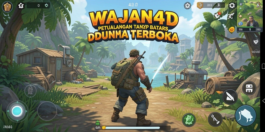 Screenshot menampilkan aksi seru di dunia Open World WAJAN4D.