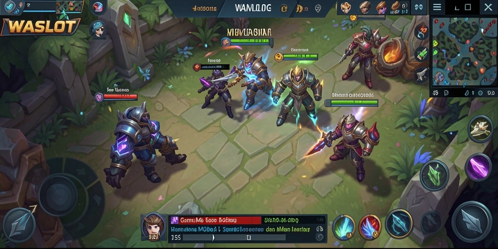 Tampilan gameplay seru dari WASLOT dalam aksi MOBA.